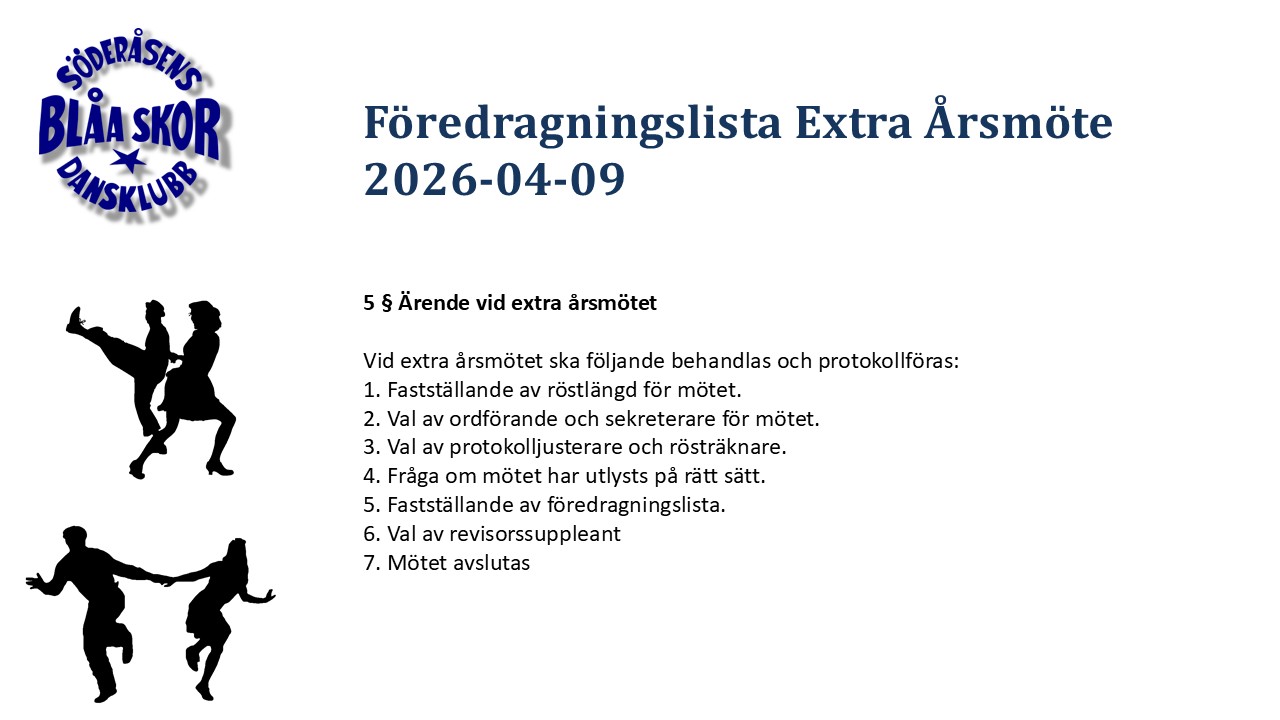 Extra Årsmöte Föredragningslista 2026-04-09