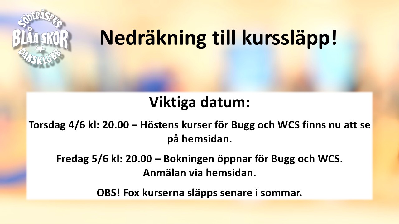 Nedräkning till kursläpp!